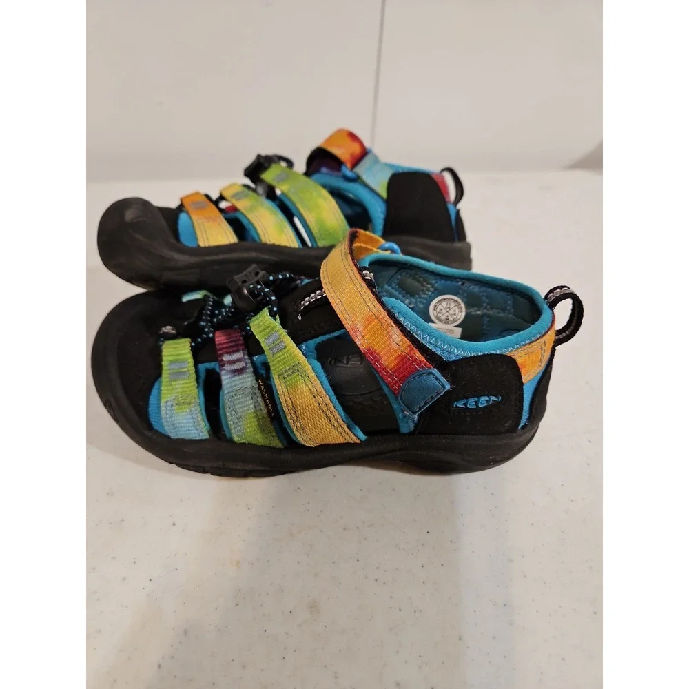 KEEN Newport H2 Tie Dye Rainbow Sandals for Kids Size 11 Washable Sandals